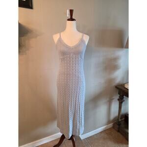 Hollister Women's Knit Midi Dress SZ Large Cotton Cottagecore Fairycore Coquette